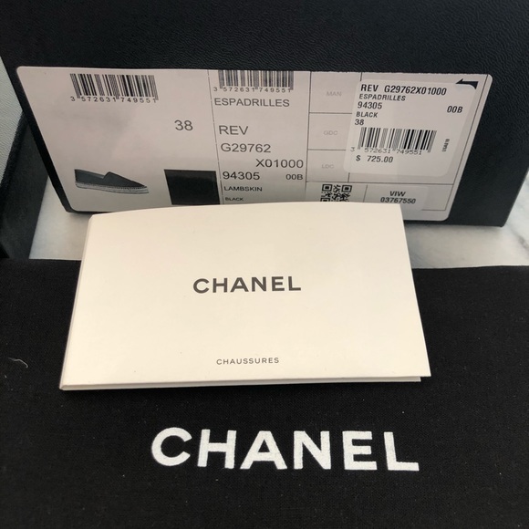 Chanel black leather espadrilles - Picture 8 of 9